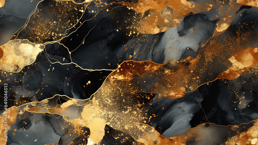 Fototapeta premium Gold crystals background 
