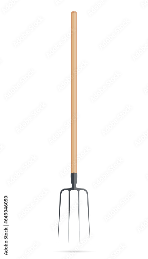 Pitchfork - farm tool. Vector icon isolated on white background Pitchfork - farm tool. Vector icon isolated on white background