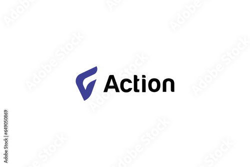 Template logo design solution with simple hand image