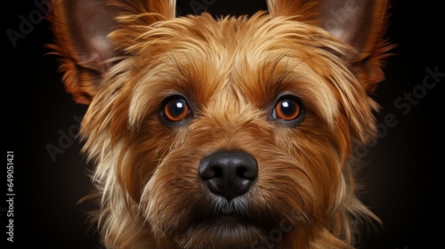 Portrait of a Norwich Terrier with its ears perked up, showing its alertness and curiosity.