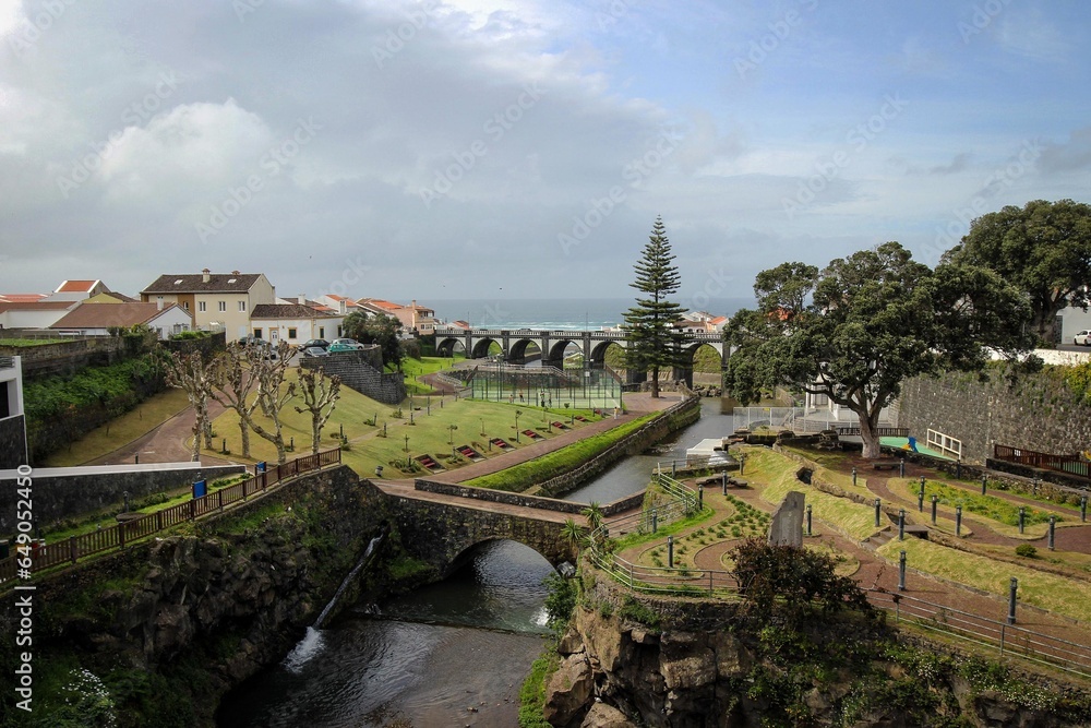 Historical center of Ribeira Grande town, Sao Miguel island, Azores, Portugal