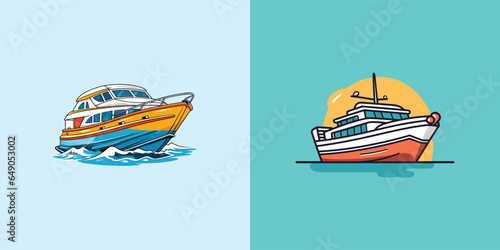 boat vector clip art illustration