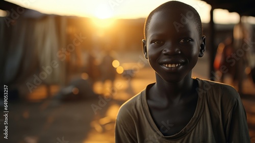 Lastly, a South Sudanese teenager whose bright smile doesnt even hint at the hardships he has faced. His radiant dark skin, sparkling eyes and unwavering optimism is an emblem of the endurance