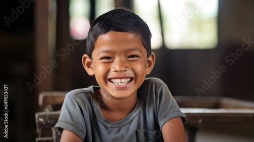 A differentlyabled child, with a hopeful smile lighting up his face, faces difficulty in procuring required assistive devices due to insurance coverage gaps. photo