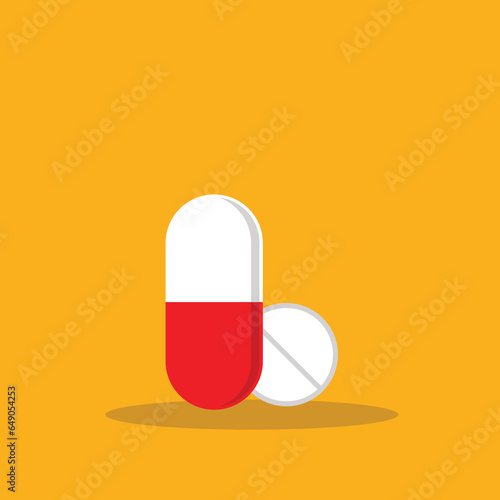 Pills. Pill and tablet icon