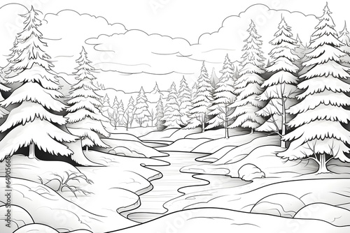 Coloring snowy trees