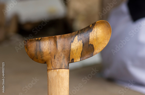 Frame of Keris, kris, ceremonial knife, asymmetrical dagger sheath from the Java island, Indonesia photo