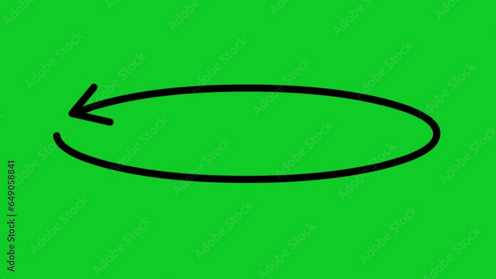 video animation icon circular arrow rotating at floor level, on a green chroma key background video animation icon circular arrow rotating at floor level, on a green chroma key background