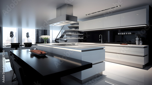 minimalist modern kitchen  ai generated  