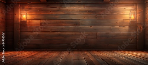 Background with wood walls and floor