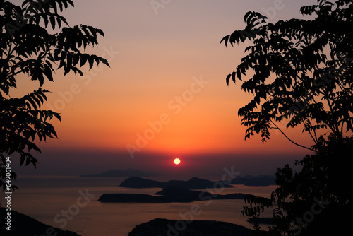 sunset croatia sea