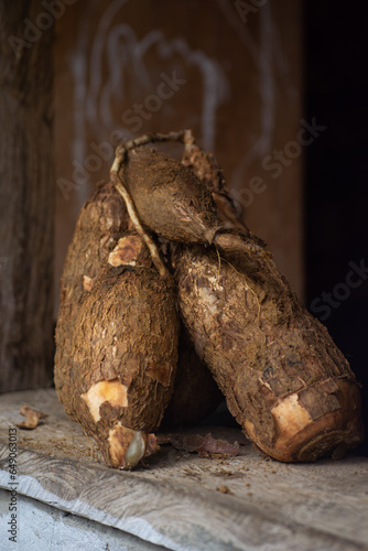 heap of cassava tubers