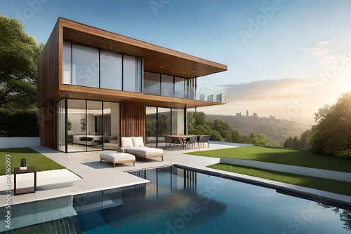 modern house with pool © creative studio