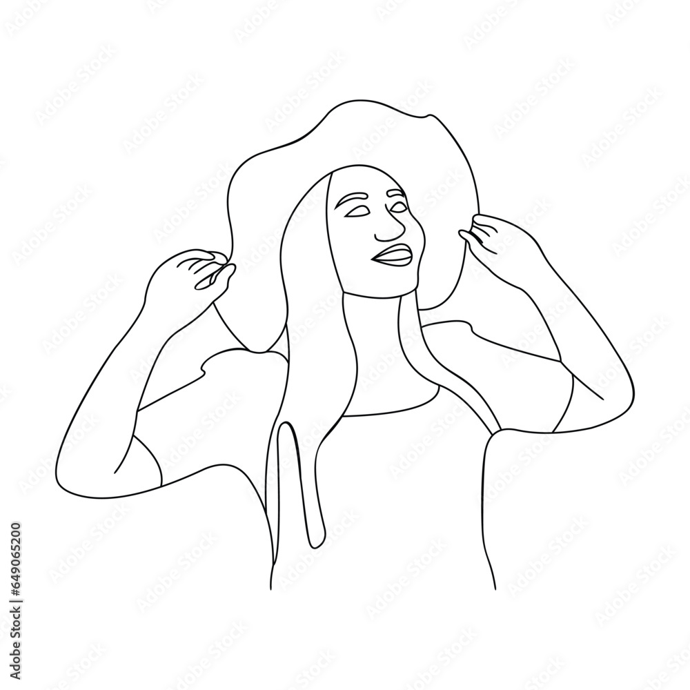 beauty woman line art beauty woman line art