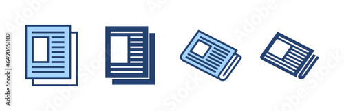 Newspaper icon vector. news paper sign and symbolign