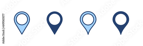 Pin icon vector. Location sign and symbol. destination icon. map pin