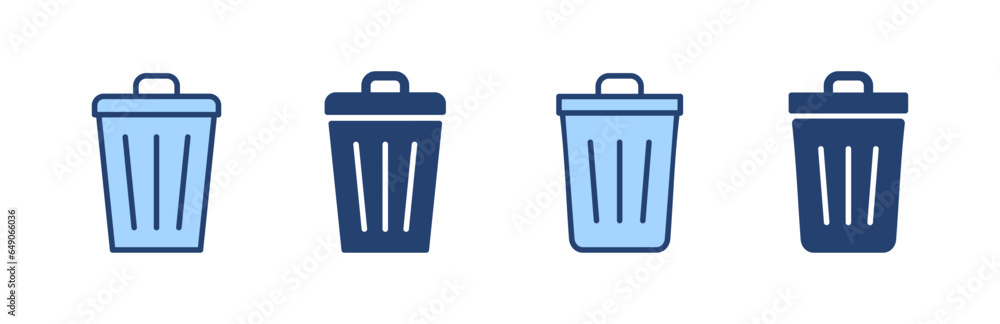 Trash icon vector. trash can icon. delete sign and symbol. Trash icon vector. trash can icon. delete sign and symbol.