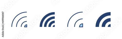 Wifi icon vector. signal sign and symbol. Wireless icon