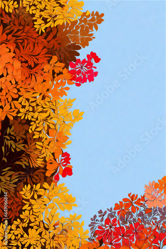 秋の風景　ジェネレーティブ AI