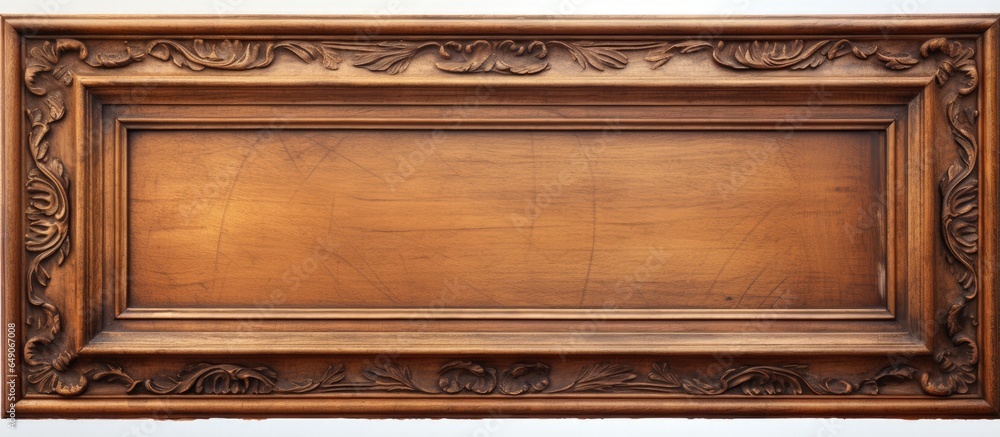 A white isolated background for a traditional wooden frame A white isolated background for a traditional wooden frame
