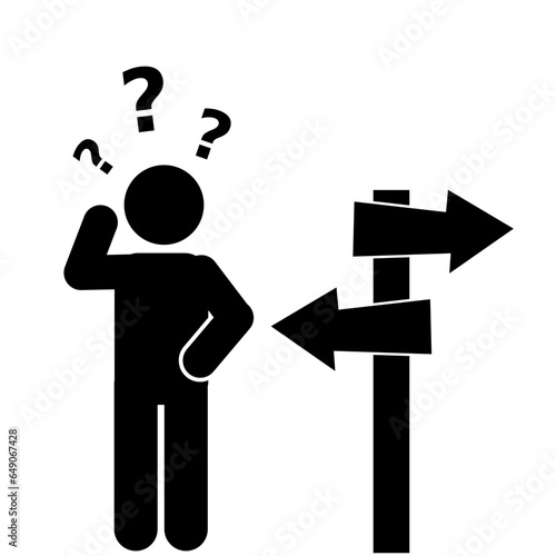 confused, forgetting the way vector illustration