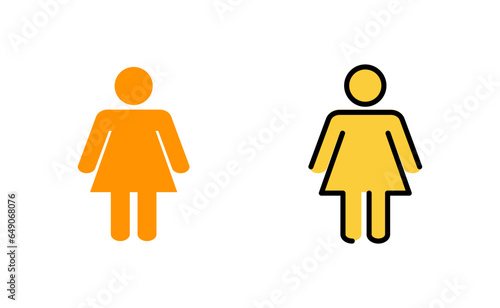 Female icon set for web and mobile app. woman sign and symbol