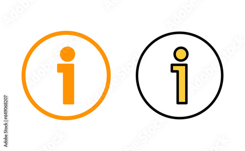 Information sign icon set for web and mobile app. about us sign and symbol. question mark icon