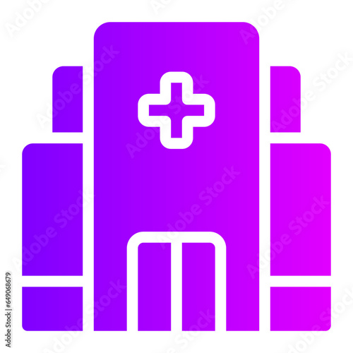 hospital gradient icon