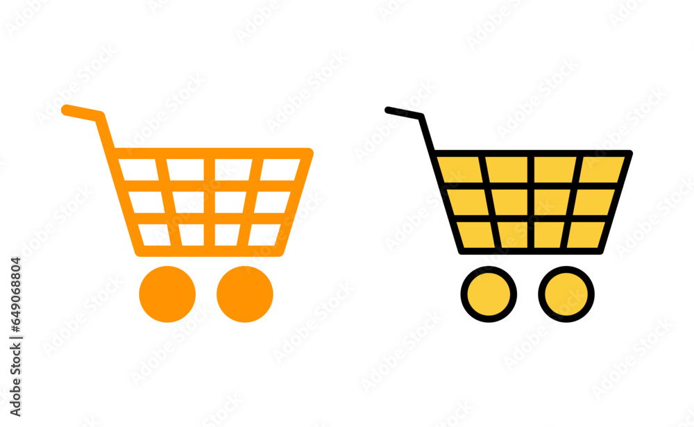 Shopping icon set for web and mobile app. Shopping cart sign and symbol. Trolley icon Shopping icon set for web and mobile app. Shopping cart sign and symbol. Trolley icon