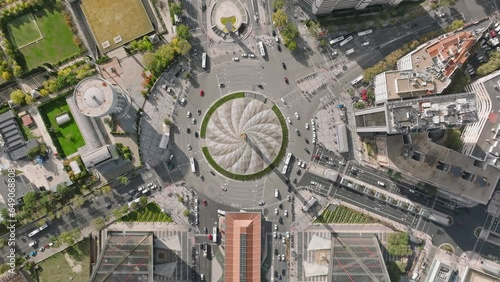 Madrid's financial district, seen from above, is a blend of architectural grandeur and economic momentum.
 photo