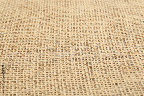 Texture of burlap fabric as background  closeup