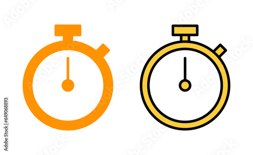 stopwatch icon set for web and mobile app. Timer sign and symbol. Countdown icon. Period of time