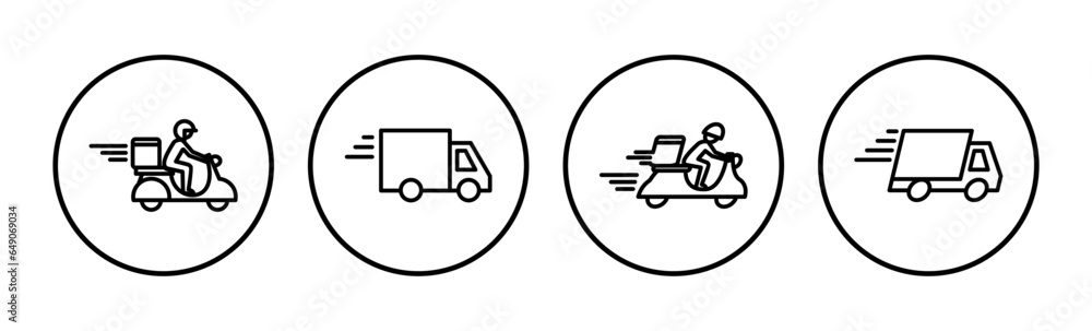 Delivery icon vector. Shipping fast delivery icon Delivery icon vector. Shipping fast delivery icon