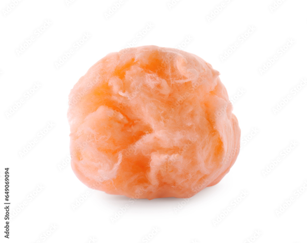 Sweet orange cotton candy isolated on white Sweet orange cotton candy isolated on white