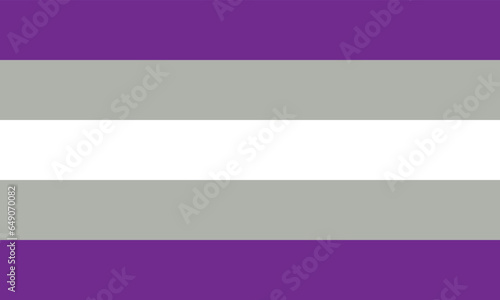 Greysexual Pride Flag. Greysexual, sometimes spelled Graysexual, and also known as grey Asexuality. People who identify as asexual but don’t fit into the main types of Asexuality. photo