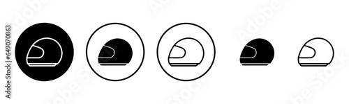 Helmet icon set illustration. Motorcycle helmet sign and symbol. Construction helmet icon. Safety helmet