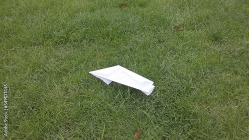 Paper airplane attempting to fly