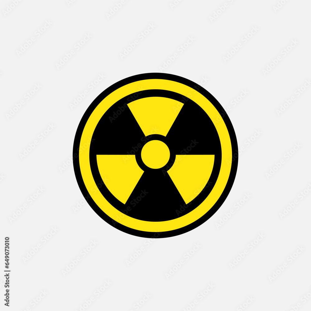 radioactive icon material element danger or risk simple flat design radioactive icon material element danger or risk simple flat design