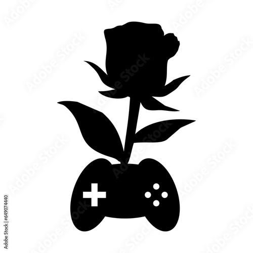 Control game icon and rose