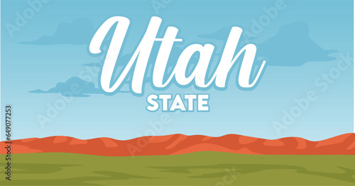 Utah state with beautiful view