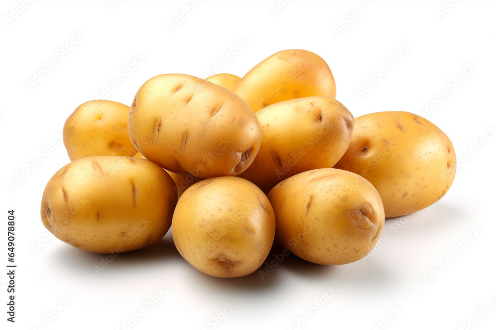 New potato isolated on white background New potato isolated on white background