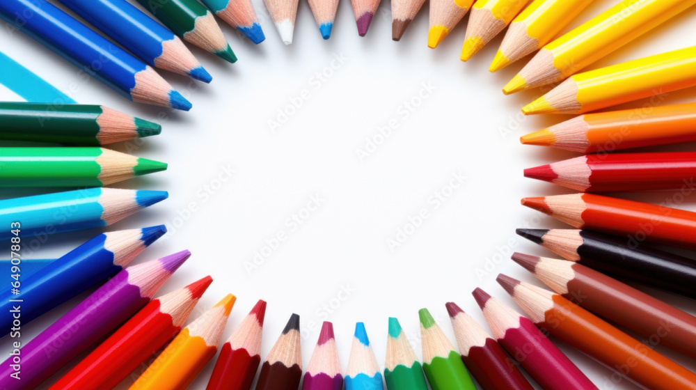 Сolorful pencil on white background Сolorful pencil on white background
