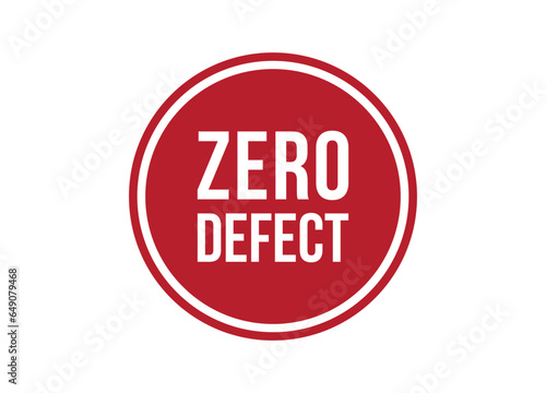 zero defect red banner design vector illustration