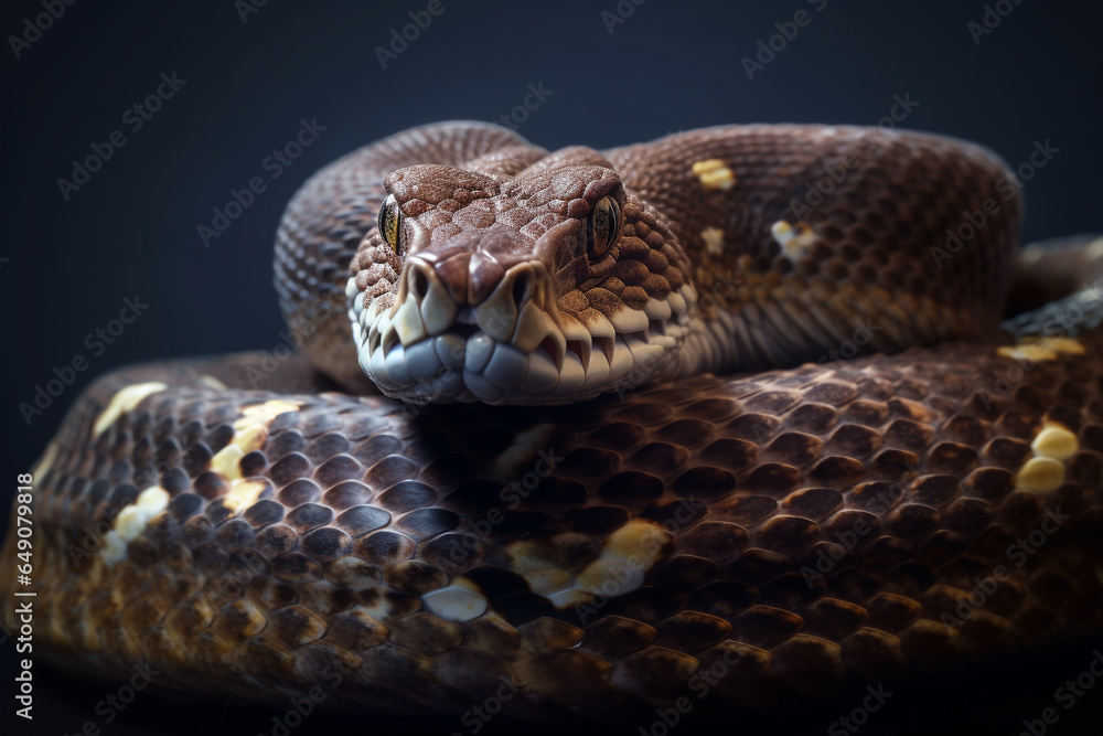 portrait of a 3d poisonous snake portrait of a 3d poisonous snake