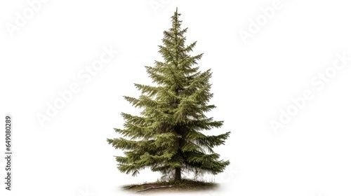 isolated spruce pine tree  white background