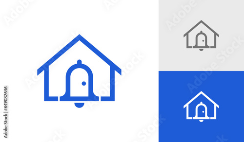 House doorbell logo design vector