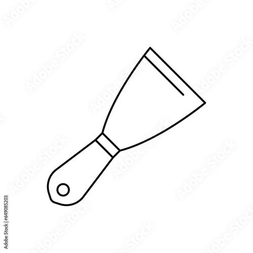 Putty knife icon design. putty knife outline vector icon from construction. isolated on white background. vector illustration