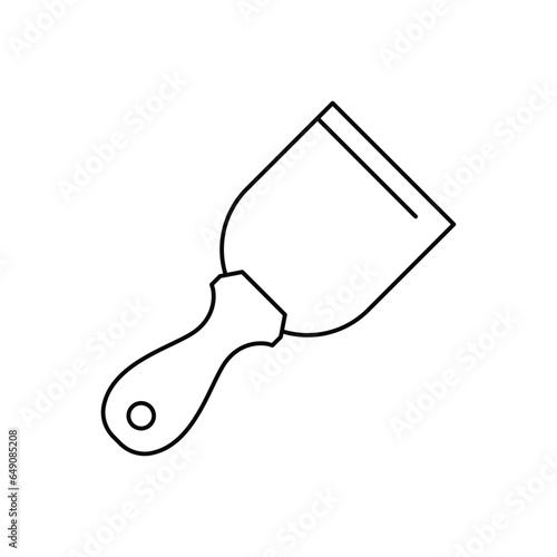 Putty knife icon design. putty knife outline vector icon from construction. isolated on white background. vector illustration