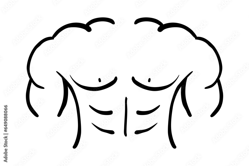 simple vector sketch six pack muscle, big bicep and tricep doodle hand draw sketch simple vector sketch six pack muscle, big bicep and tricep doodle hand draw sketch