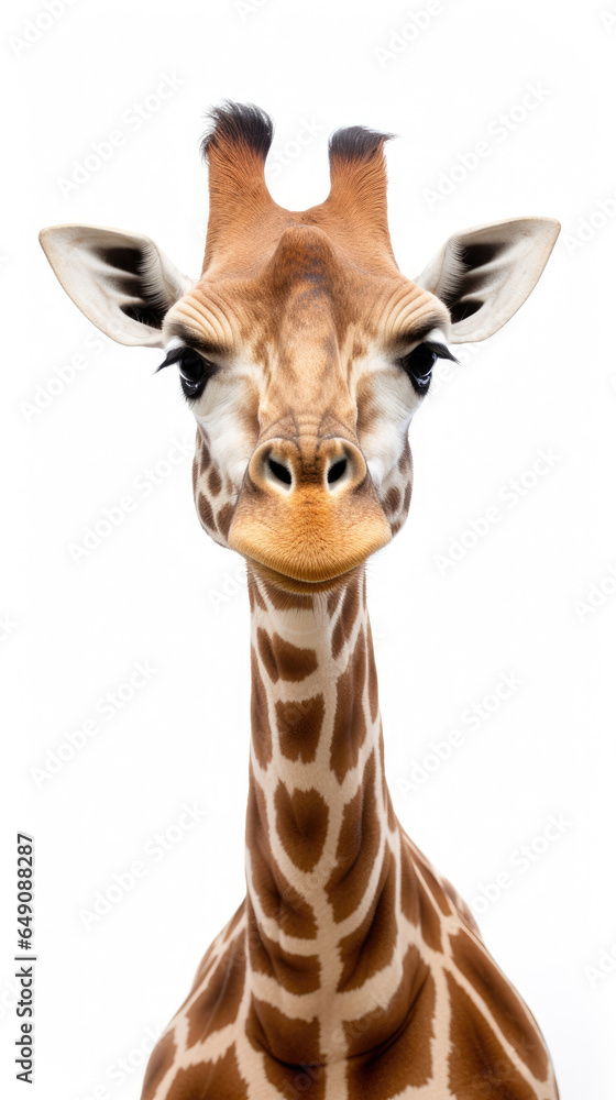 Giraffe isolated on a white background